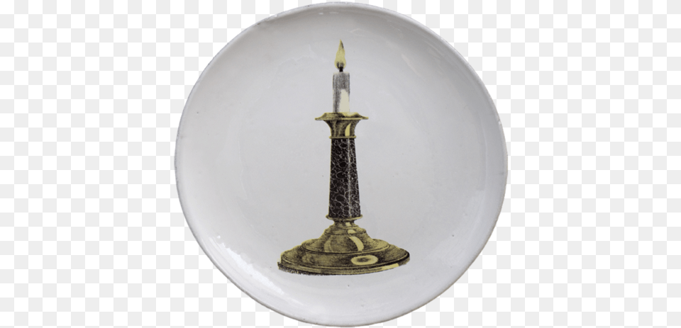 Candlestick Dinner Plate Plate, Candle Free Png Download