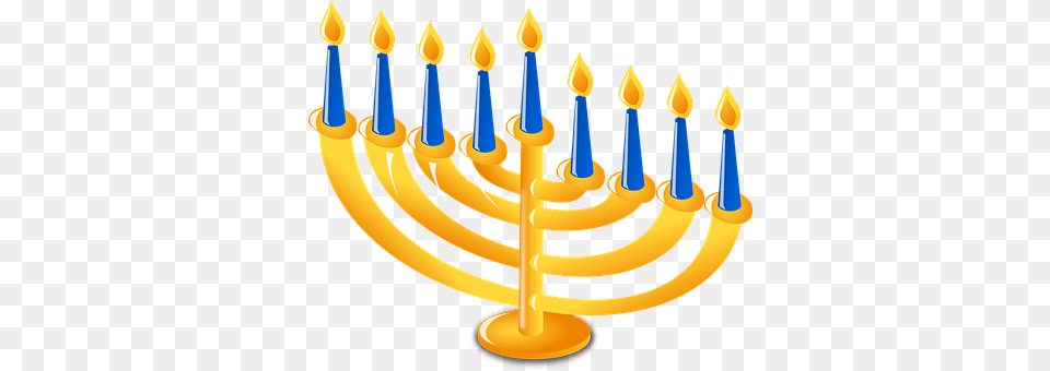 Candlestick Holder Candle, Festival, Hanukkah Menorah Free Png Download