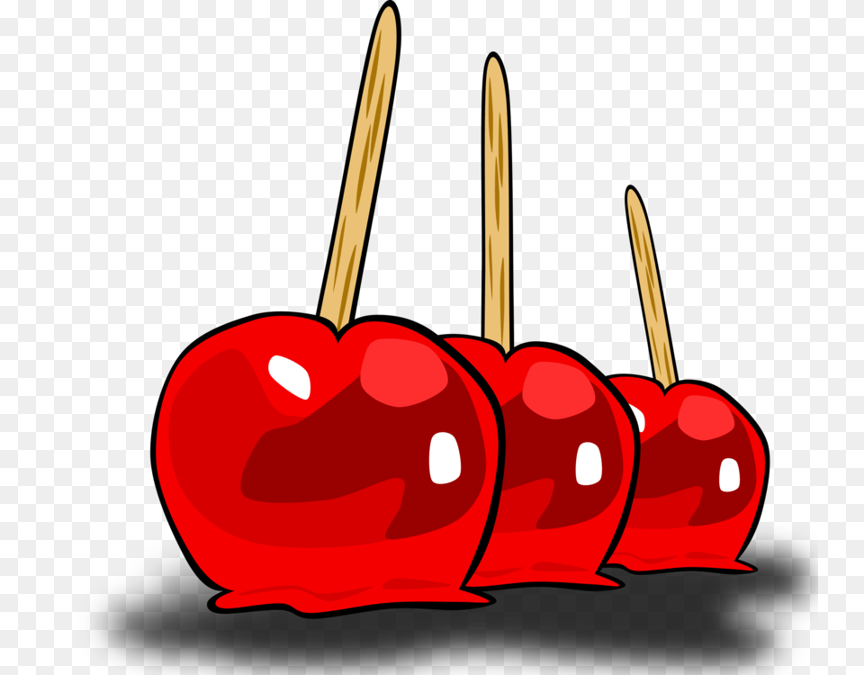 Candy Apple Apple Cider Lollipop Caramel Apple, Fruit, Produce, Plant, Food Free Png Download