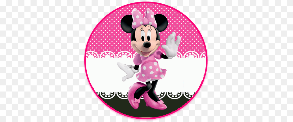 Candy Bar Minnie Rosa Kit Imprimible Minnie Mouse Party Decoration Edible Cake Cake, Figurine, Toy, Baby, Person Free Png