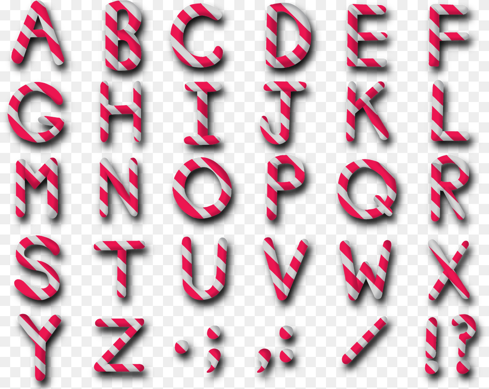 Candy Cane Alphabet 1 By Greypiffle Candy Cane Alphabet Letters, Text Free Png Download