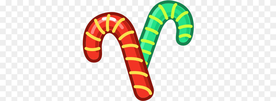 Candy Cane Canes Christmas Icon Of U0026 New Year Language, Food, Sweets, Dynamite, Weapon Png Image