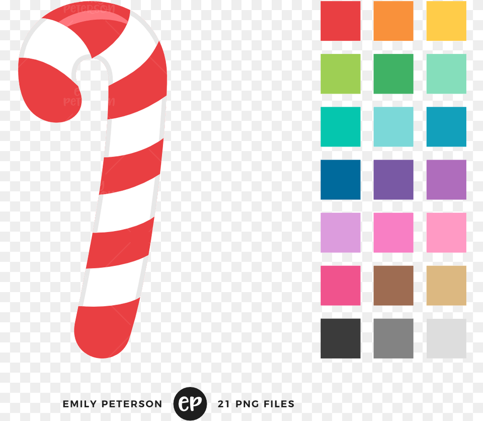 Candy Cane Canes Clipart By Emily Peterson Studio Transparent Ice Lolly Clip Art, Food, Sweets, Stick Png Image