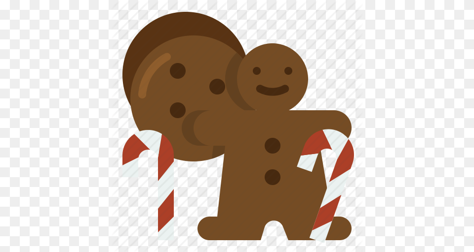 Candy Cane Christmas Cookies Delicious Icon, Food, Sweets, Cookie, Gingerbread Free Png Download