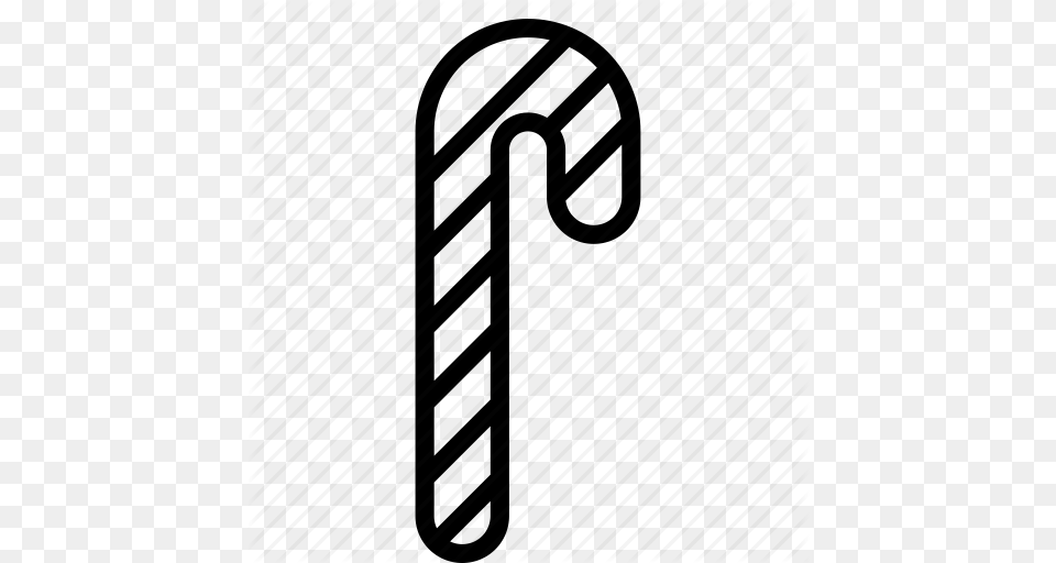Candy Cane Christmas Holiday Peppermint Stick Icon, Cutlery Free Png Download