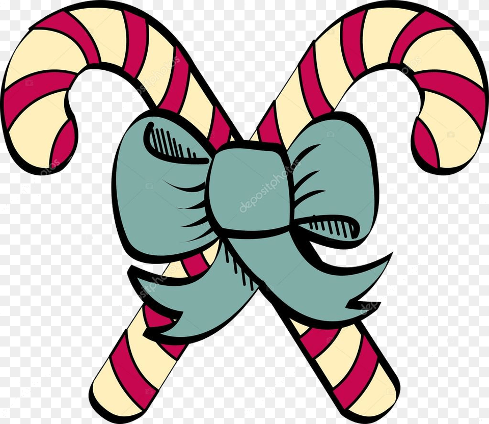 Candy Cane Clip Art Stock Vector Clipartguy Transparent Candy Cane Line Art, Baby, Person, Food, Sweets Free Png Download