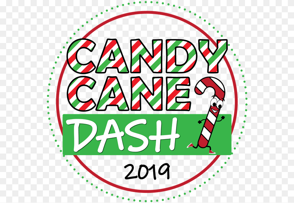 Candy Cane Dash Logo Illustration Png Image