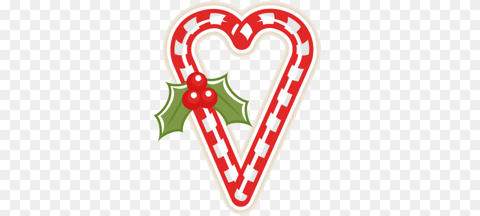 Candy Cane Heart Scrapbook Clip Art Christmas Cut Outs For Cricut, Dynamite, Weapon, Logo Free Png Download