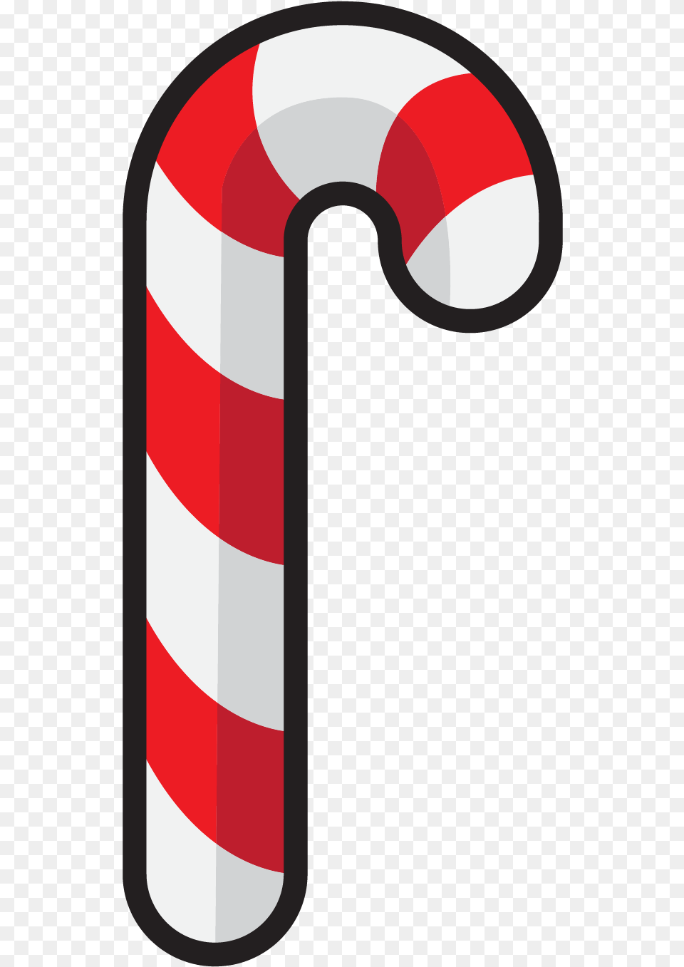 Candy Cane In Christmas Party Icon Solid, Food, Sweets, Stick, Dynamite Free Transparent Png