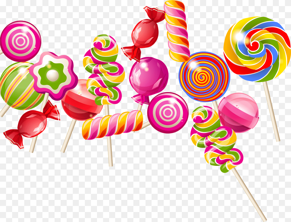 Candy Cane Taffy Transprent Candy Clipart, Food, Lollipop, Sweets Free Png Download