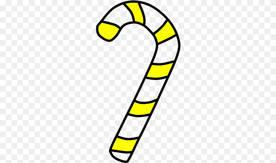 Candy Cane Yellow White Candy Cane Black And White Free Png Download