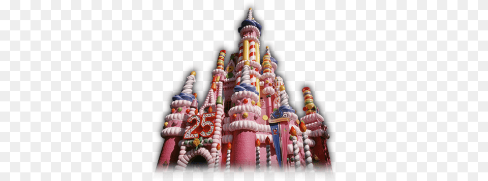 Candy Castle Disney 25th Anniversary Castle, Birthday Cake, Cake, Cream, Dessert Free Transparent Png