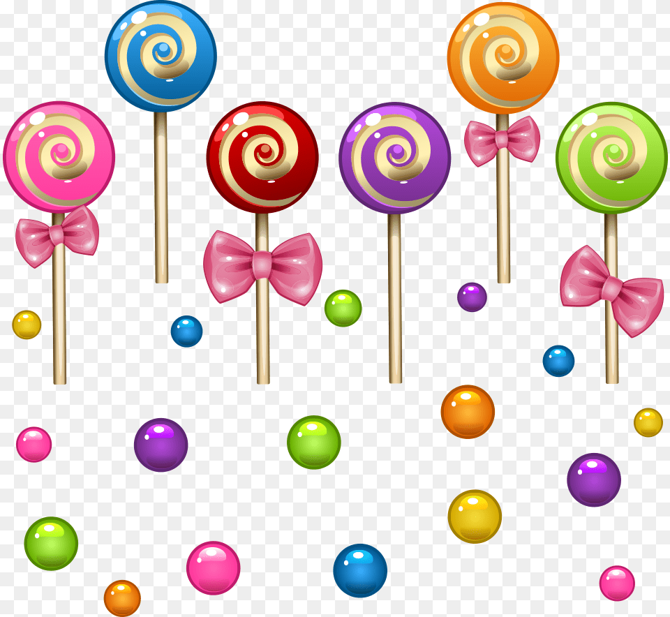 Candy Clip Art Vector Colored Transprent Lollipop Vector Colorful Candies, Food, Sweets Free Transparent Png