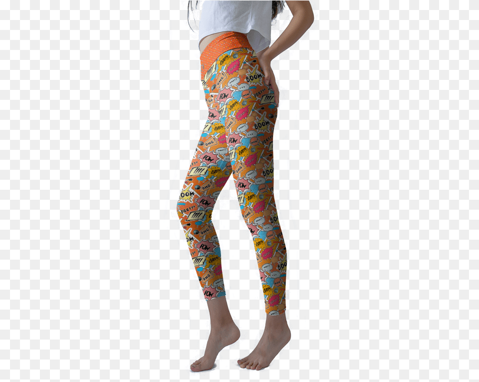 Candy Comics Leggings Yoga Gym Fitness Apparel Sports Tights, Clothing, Pants, Adult, Female Free Transparent Png