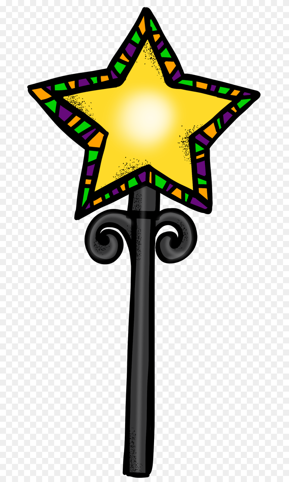 Candy Contest Update And Witchs Wand Clipart Freebies, Symbol, Star Symbol, Cross Free Transparent Png