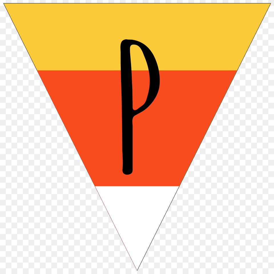Candy Corn Banner P Pixels Halloween, Sign, Symbol, Triangle Free Png Download