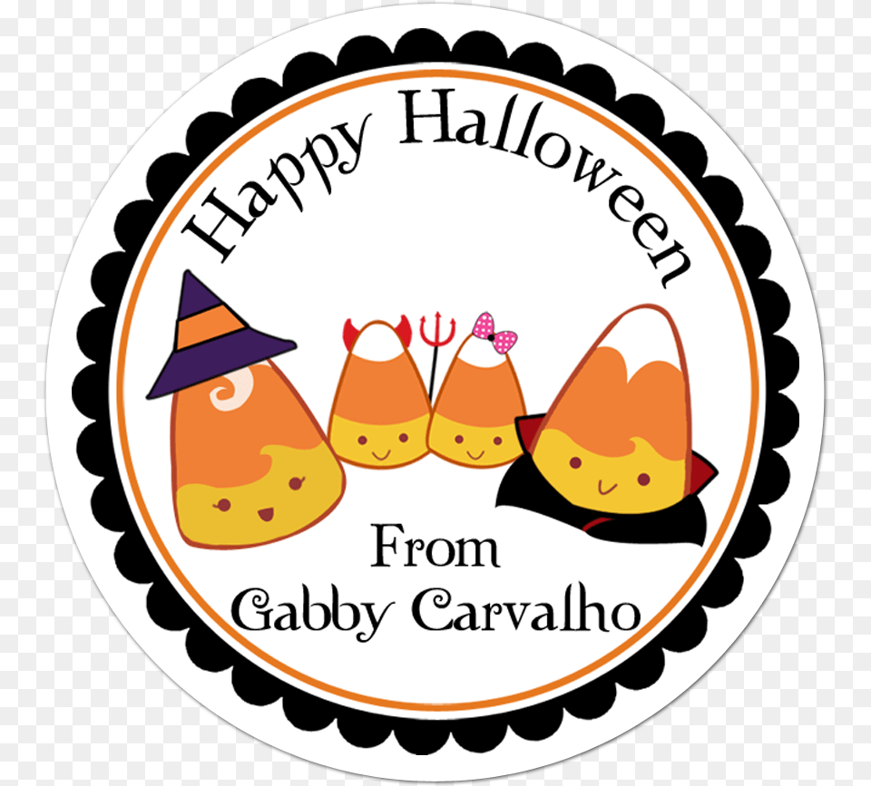 Candy Corn Family Personalized Halloween Sticker Air Balloon Baby Shower Stickers, Clothing, Hat, Food, Sweets Png