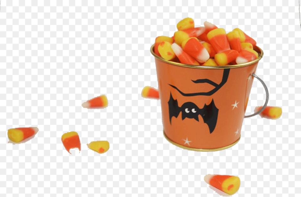 Candy Corn Halloween Trick Or Treating Costume Candy Corn Bucket, Food, Sweets, Cup Png Image