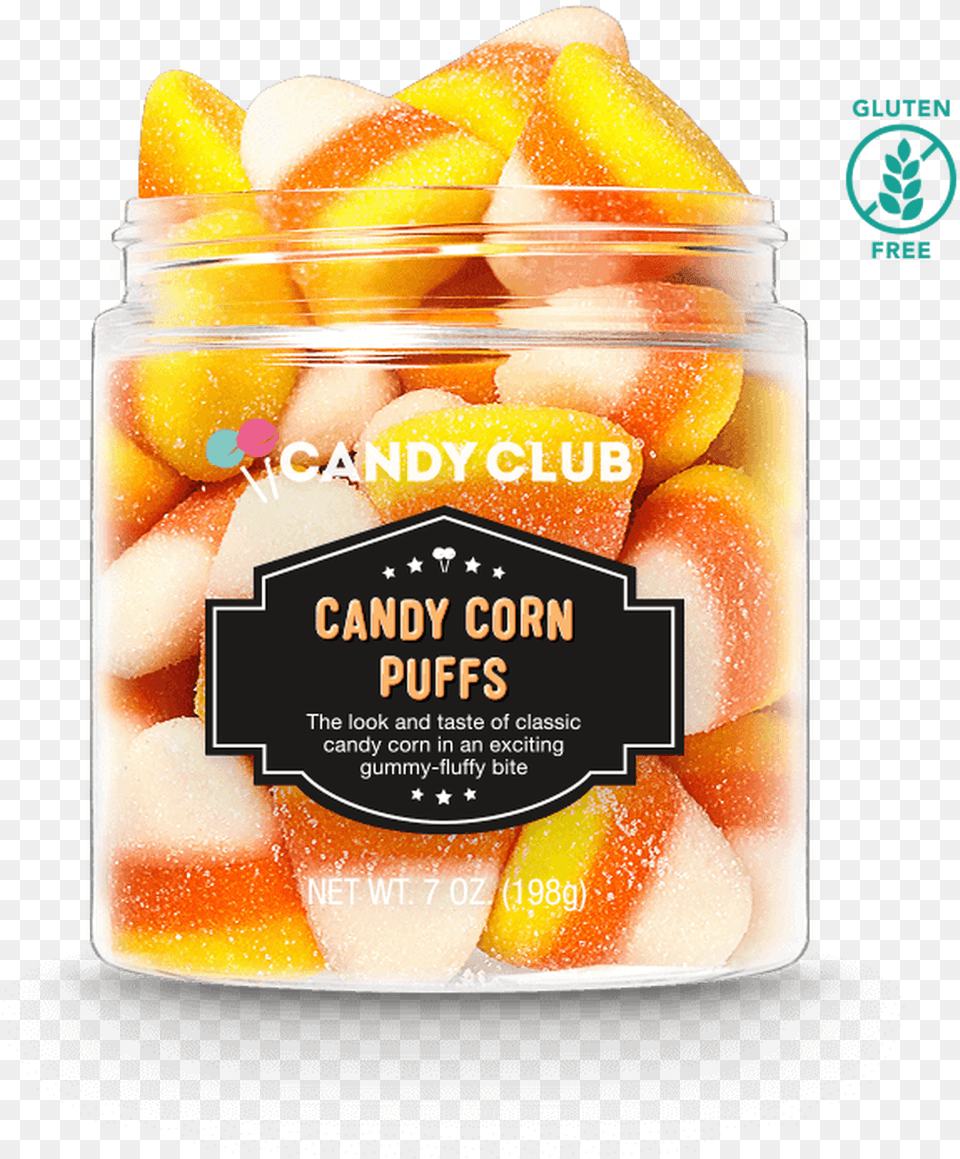 Candy Corn Puffs, Food, Sweets, Jar Free Transparent Png