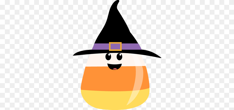 Candy Corn Wearing Witches Hat Clip Art, Clothing, Animal, Fish, Sea Life Free Png