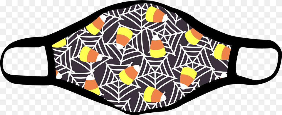 Candy Corn Web Adult Face Mask Decorative, Clothing, Swimwear, Fashion Free Png Download