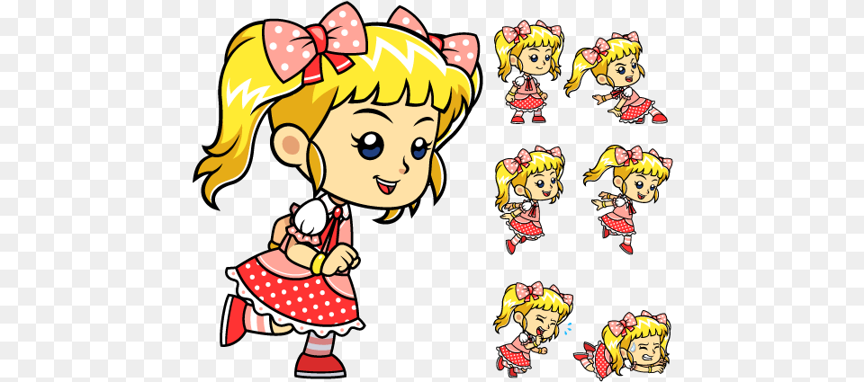 Candy Girl Game Sprites, Book, Comics, Publication, Baby Free Png Download