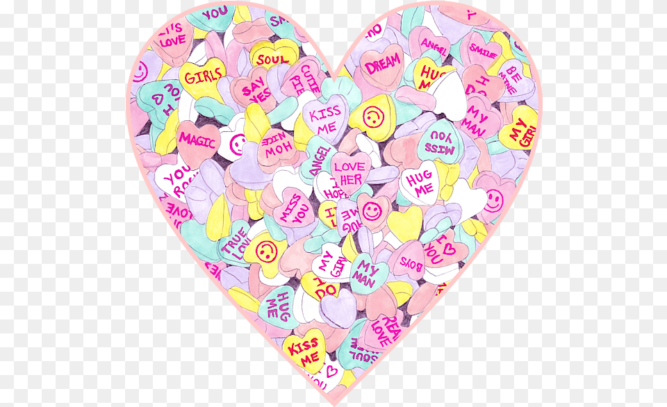 Candy Hearts Sweet Inspired Baseball Tshirt Candy, Heart, Food, Sweets Free Png