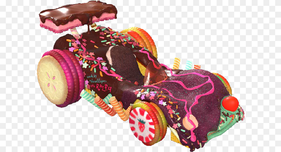 Candy Kart Sugar Rush Vanellope Car, Birthday Cake, Cake, Cream, Dessert Free Png Download