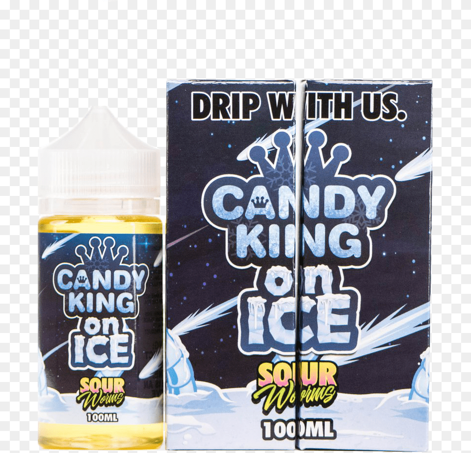 Candy King Sour Worms On Ice 100ml Electronic Cigarette Aerosol And Liquid, Bottle, Aftershave Free Png