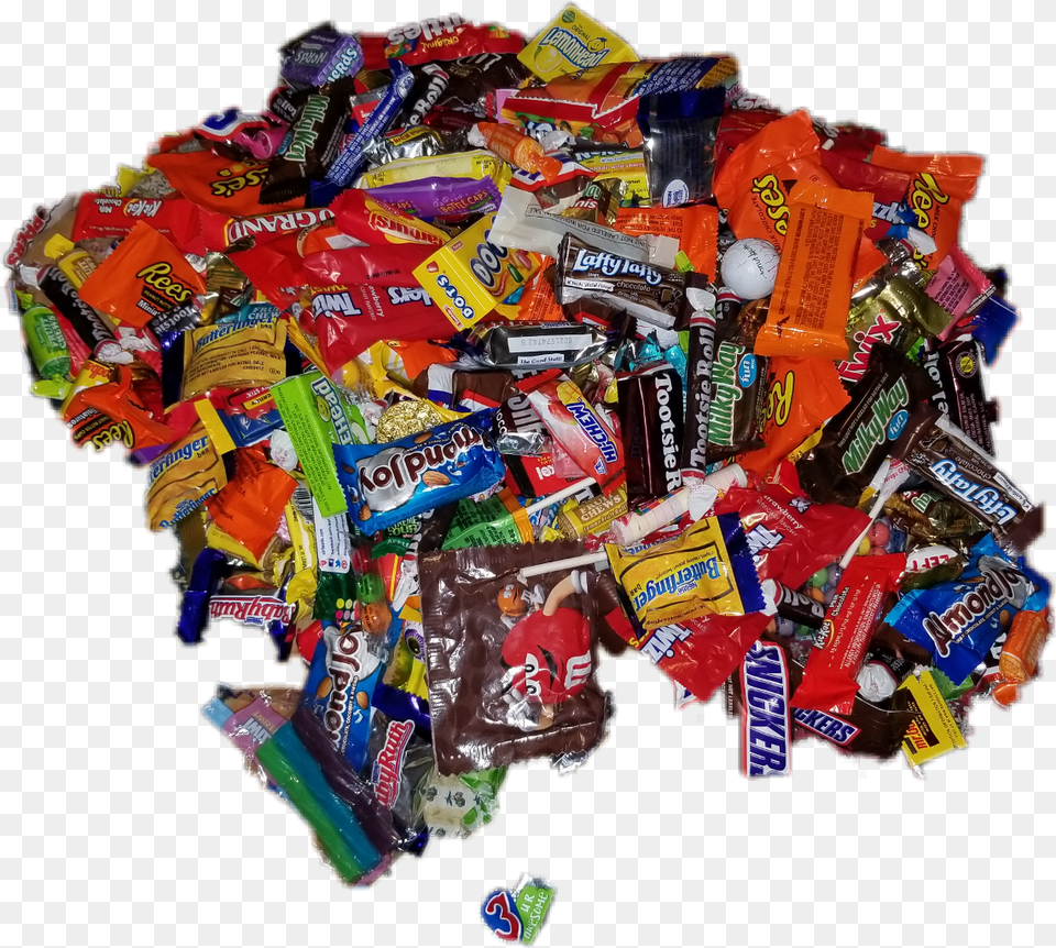 Candy Pile Halloween Sugar Lots Mound Pile Of Candy, Food, Sweets Free Transparent Png