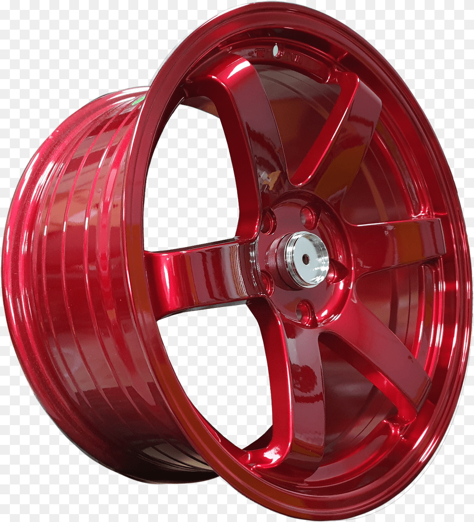 Candy Red Rays Te37 Replica Rim, Alloy Wheel, Car, Car Wheel, Machine Png Image