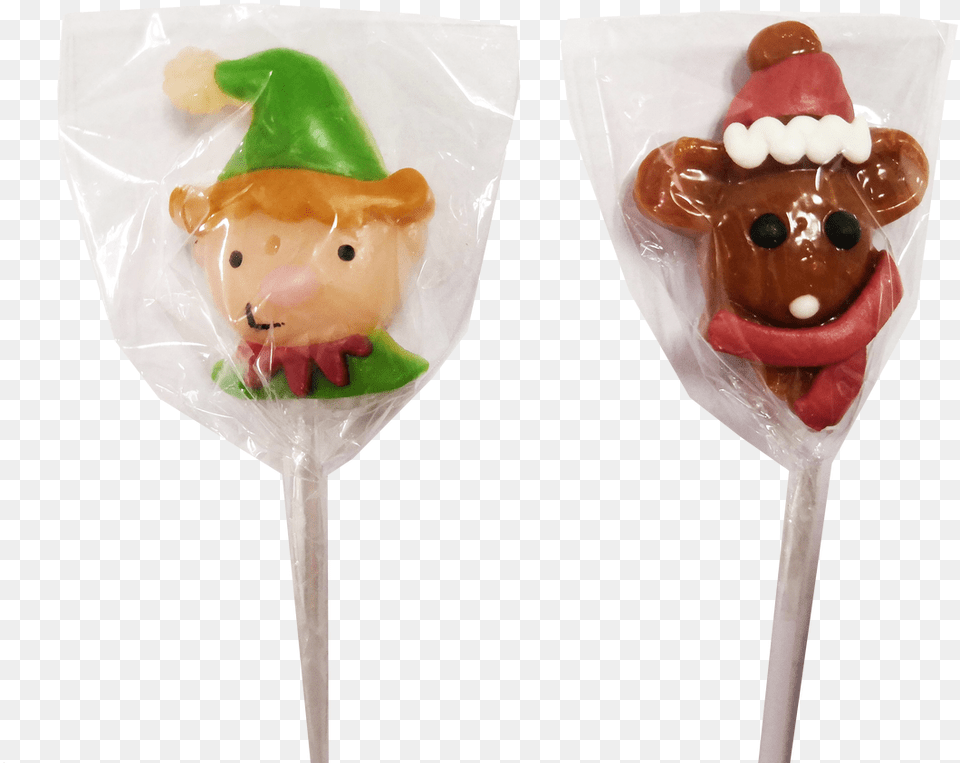 Candy Showcase Christmas Elf Amp Rudolph Pops And More Chocolate, Food, Sweets, Lollipop, Cream Png Image