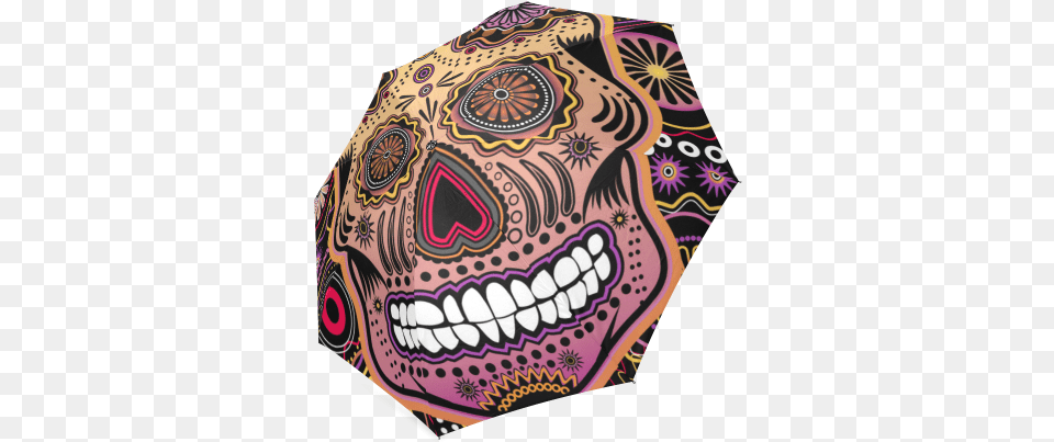 Candy Sugar Skull Foldable Umbrella Geometric Sugar Skull Mouse Pad 8 By 8 Inches Mp Pattern, Accessories, Formal Wear, Tie Free Png