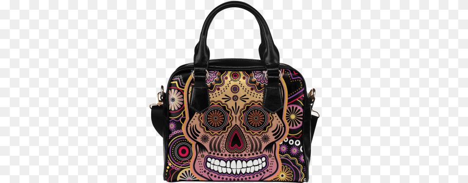 Candy Sugar Skull Shoulder Handbag Custom Handbags, Accessories, Bag, Purse Free Png
