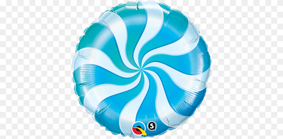 Candy Swirl Blue 18quot Foil Balloon 18quot Round Candy Swirl Blue Balloons Mylar Balloons, Parachute, Beverage, Milk, Food Png