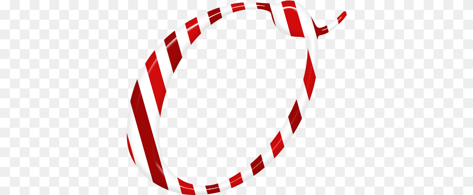 Candycane Letter O Text Candy Circle High Circle, Accessories, Hoop Png