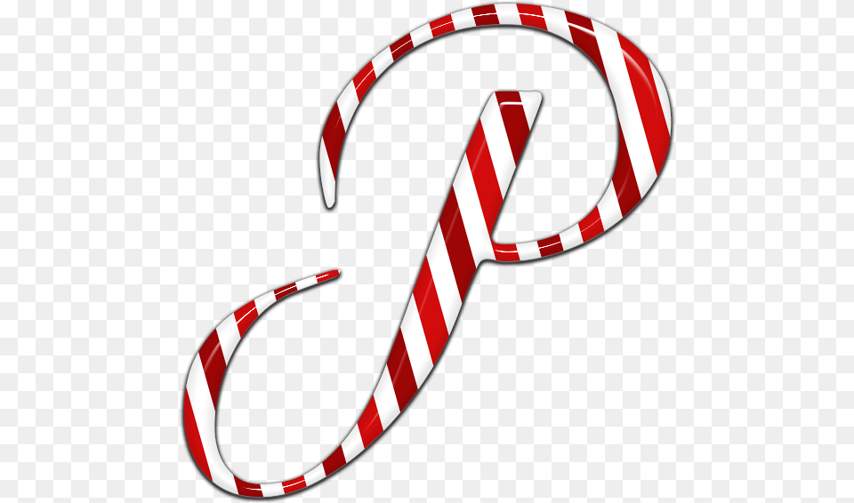 Candycane Letter P Text Candy Illustration, Accessories, Formal Wear, Tie, Bow Free Png