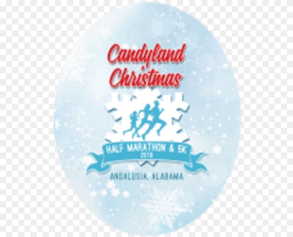 Candyland Christmas Half Marathon And 5k Label, Food, Birthday Cake, Cake, Cream Free Transparent Png