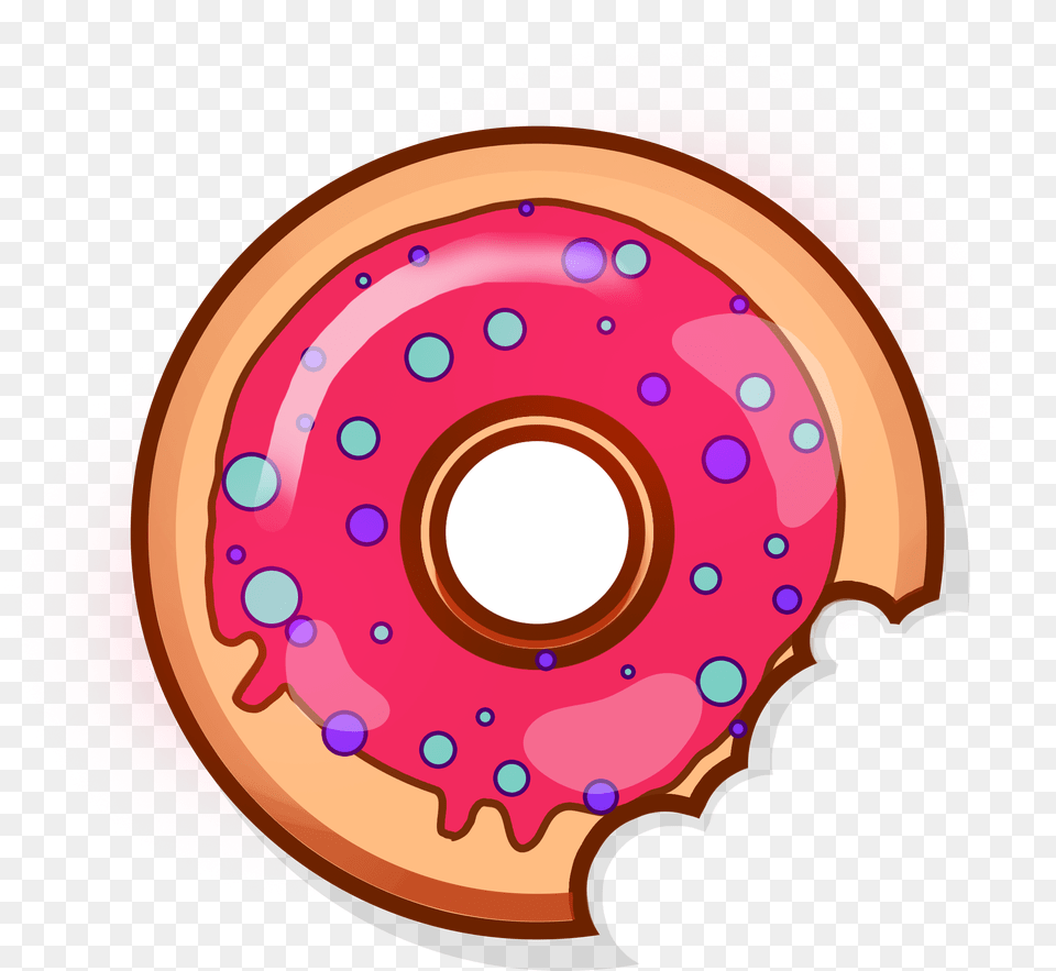 Candyland Donut, Food, Sweets, Pattern, Disk Png