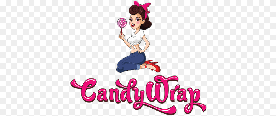 Candywrap Design Cartoon, Sweets, Food, Person, Girl Free Transparent Png