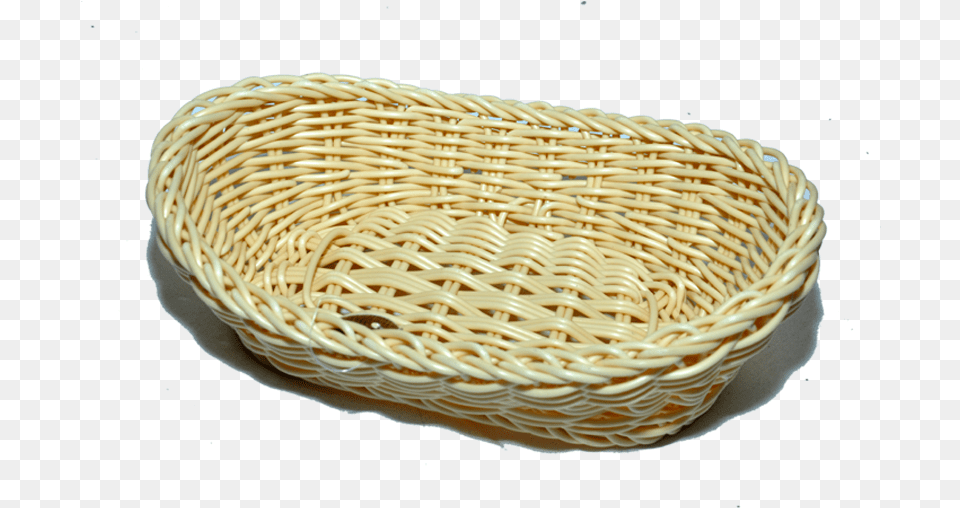 Cane Basket Boat Shaped, Woven Png Image