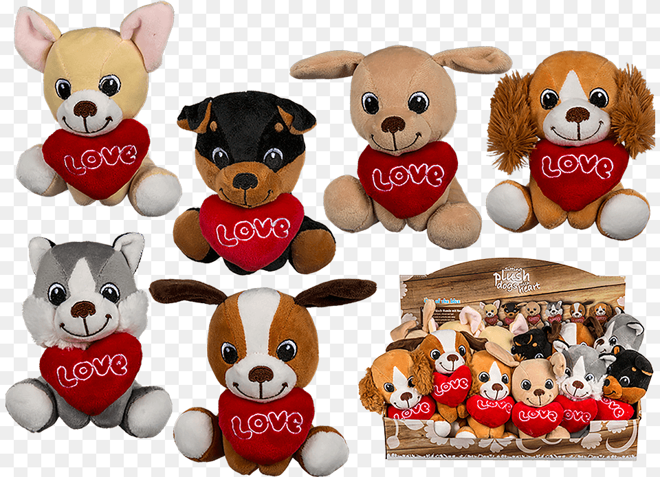 Cane Peluche Con Il Cuore, Plush, Toy, Teddy Bear, Animal Png Image