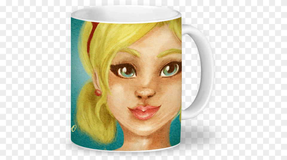 Caneca Ann Takamaki De Karina Carvalhona Coffee Cup, Beverage, Coffee Cup, Face, Person Png Image