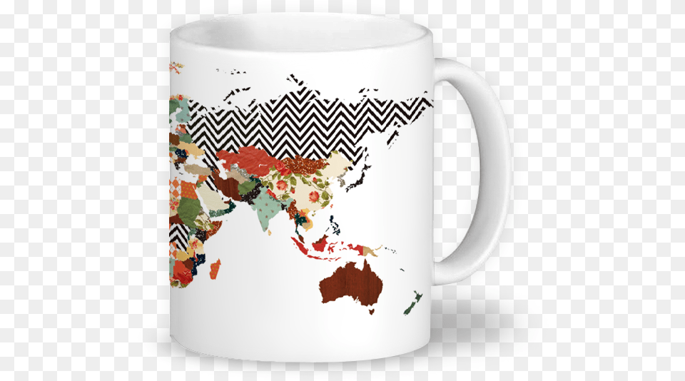 Caneca Mapa Mundi Japan Australia New Zealand, Cup, Beverage, Coffee, Coffee Cup Png