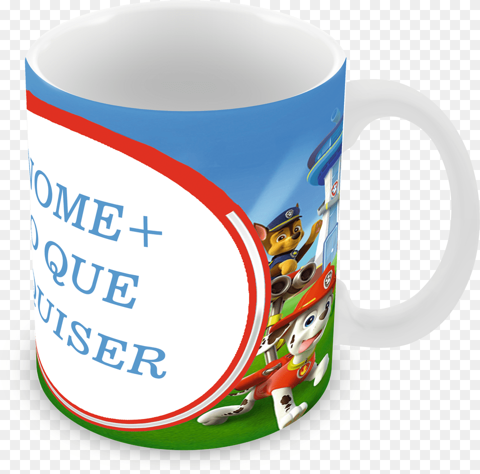 Caneca Patrulha Canina Personalizada Mug, Cup, Beverage, Coffee, Coffee Cup Png Image