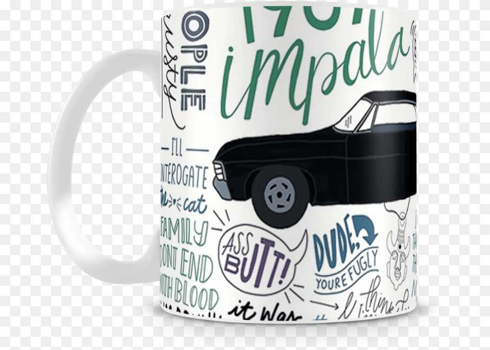 Caneca Supernatural Impala Download Mug, Machine, Wheel, Car, Transportation Png Image