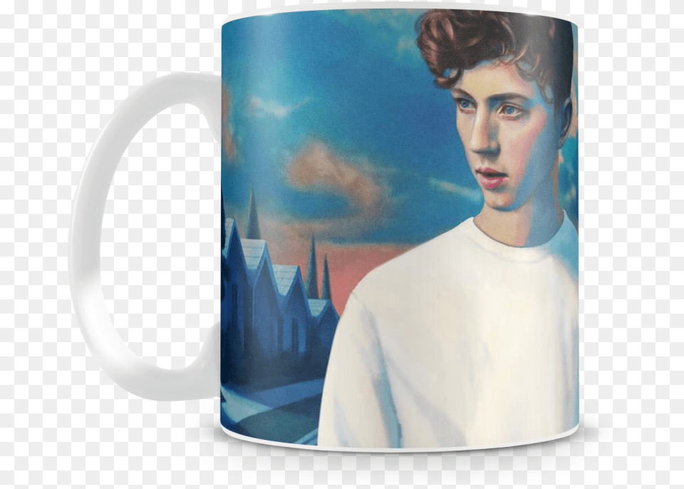 Caneca Troye Sivan An9712 Blue Neighborhood Album, Adult, Man, Male, Person Free Png Download