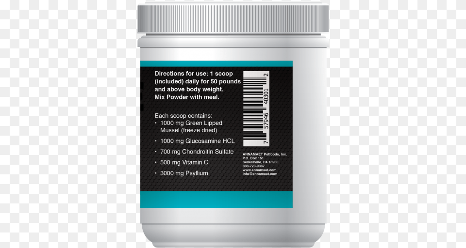 Canine Joint Integrity Annamaet Pet Foods Inc, Text, Jar, Mailbox Png Image