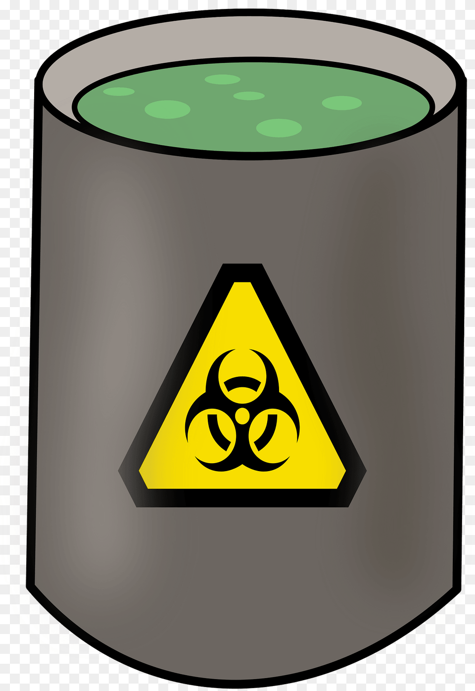 Canister Of Waste With Hazardous Symbol On The Label Clipart, Sign, Light, Traffic Light, Road Sign Png