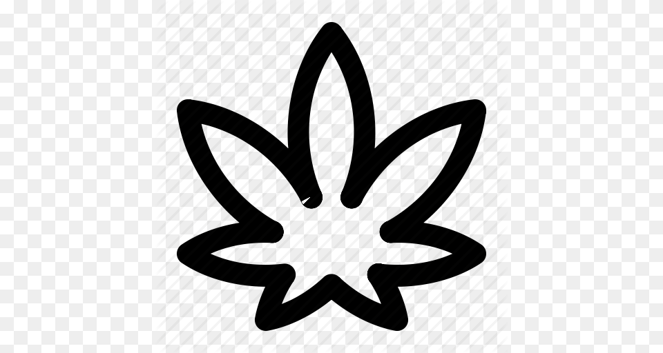Cannabis Drug Ganja Leaf Marijuana Smoke Weed Icon, Star Symbol, Symbol, Flower, Plant Free Png Download